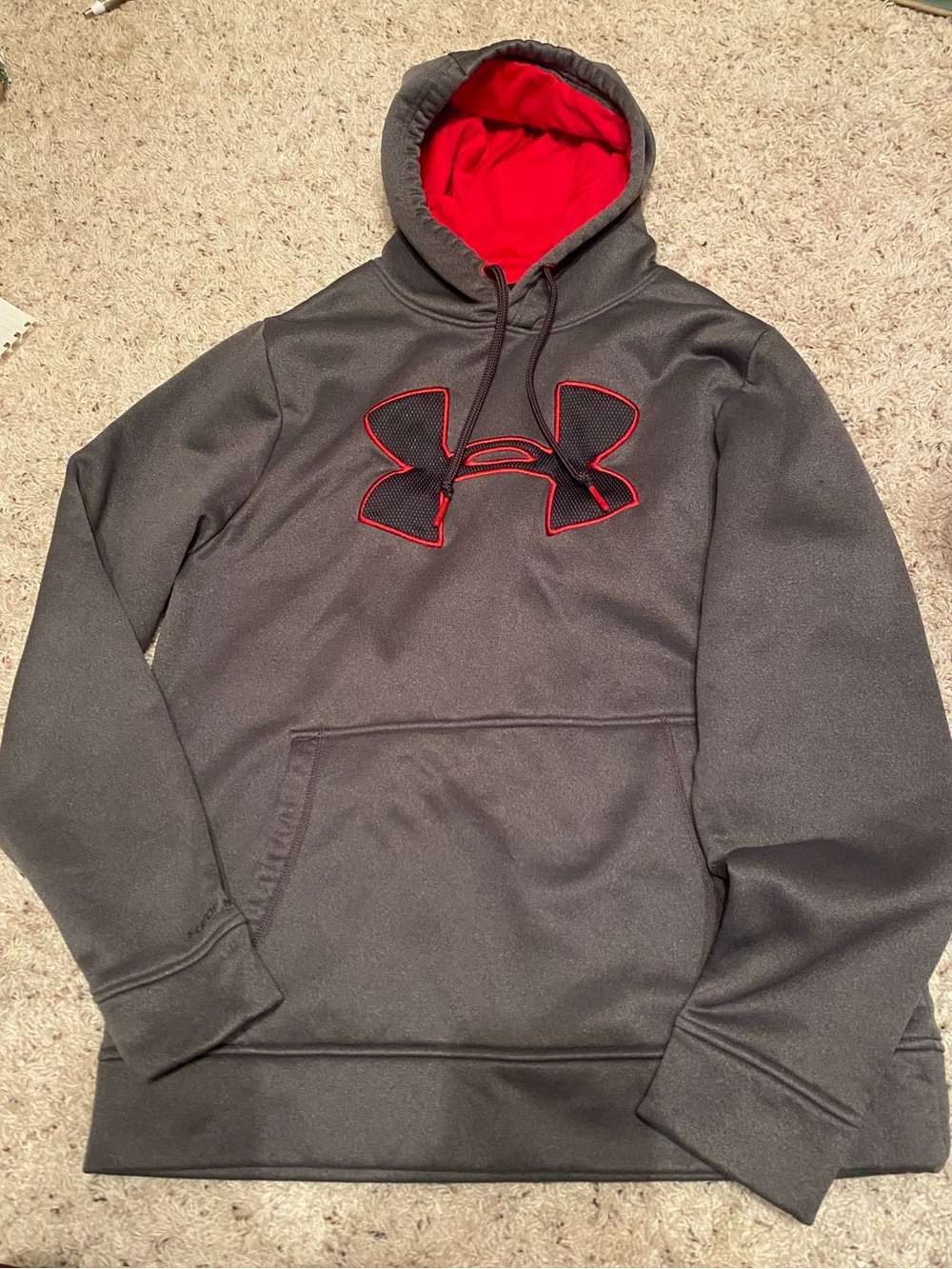 Under Armour Black and Red ColdGear Hoodie